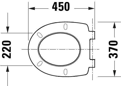 Duravit Univ. WC-Sitz Oval Tief 451mm, Ülap. Absenkaut.,abnehmb.,Scharn. Edelst.,Weiß