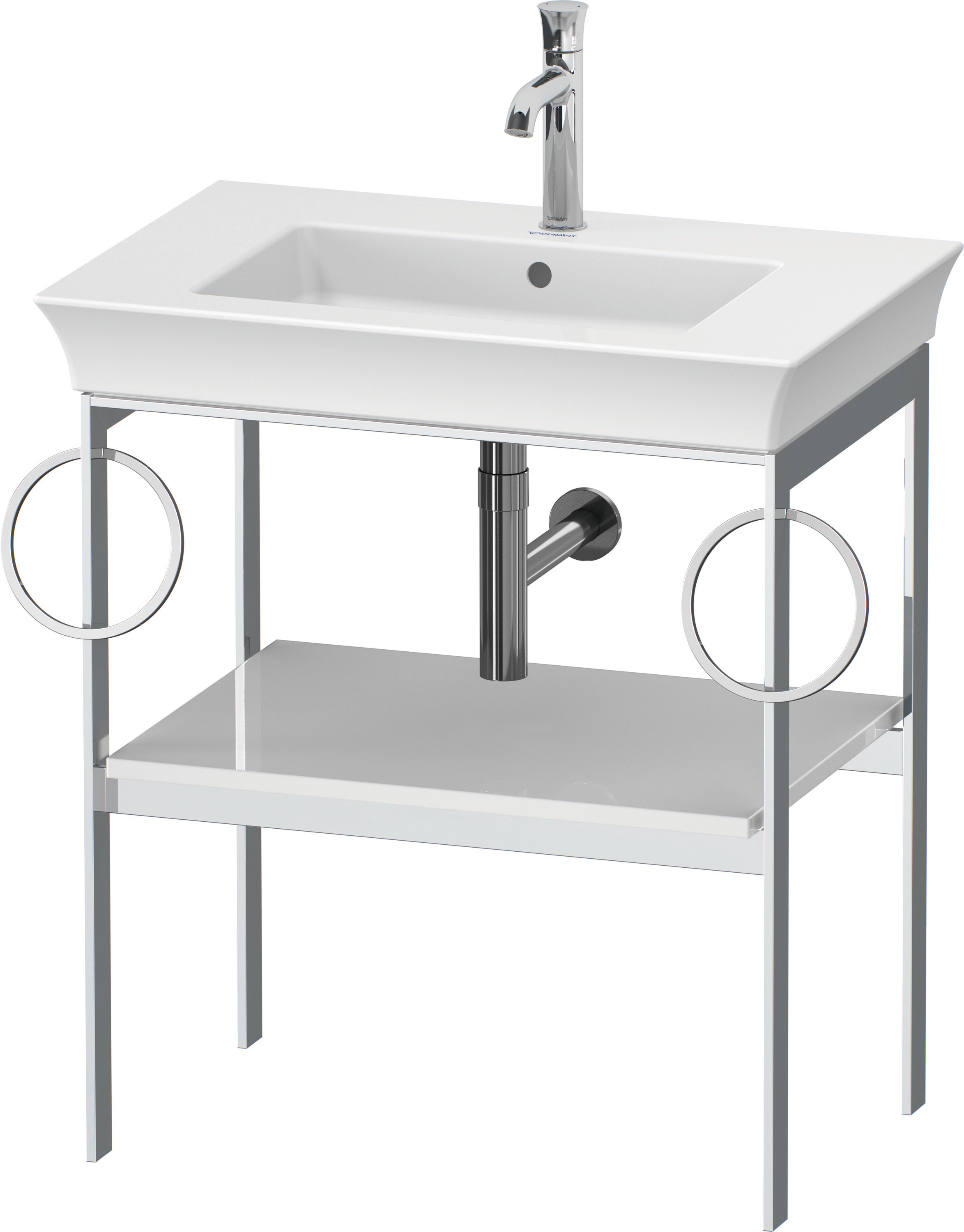 Duravit Metallkonsole bodenst. White Tulip 760x684x450,2 HH,Weiß Hochglanz