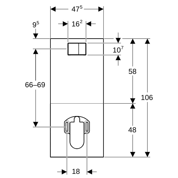 Geberit Designplatte für Geberit AquaClean WC-Komplettanlage, Sela/Mera Glas weiß