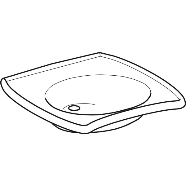 Geberit Vitalis WT, barrierefrei, 55x55cm o. Hl., o. Ül., weiß
