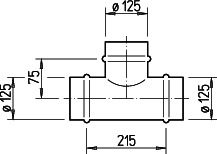 Helios TS 125 T-Abzweigstück DN 125 mm
