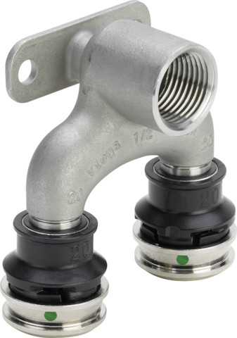 Viega Doppelwandscheibe mit SC Raxinox 4425.7 in 16mmxRp1/2x16mm nichtrostend