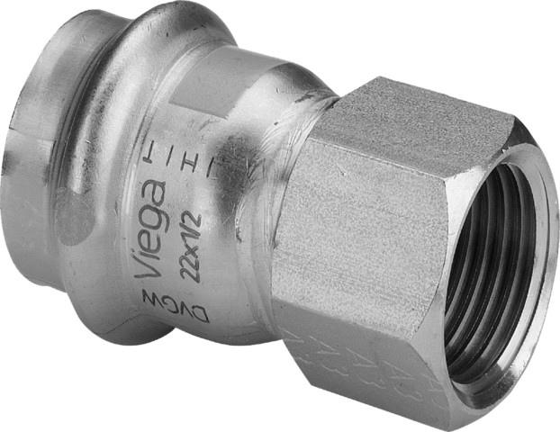 Viega Sanpress Inox G-Übergangsstück 0212 (Gas) in d35 x Rp1 1/4 Edelstahl