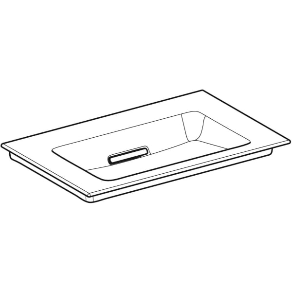 Geberit ONE MWT 75x48cm, CleanDrain o. Hl., o. Ül., weiß, KeraTect/weiß glzd