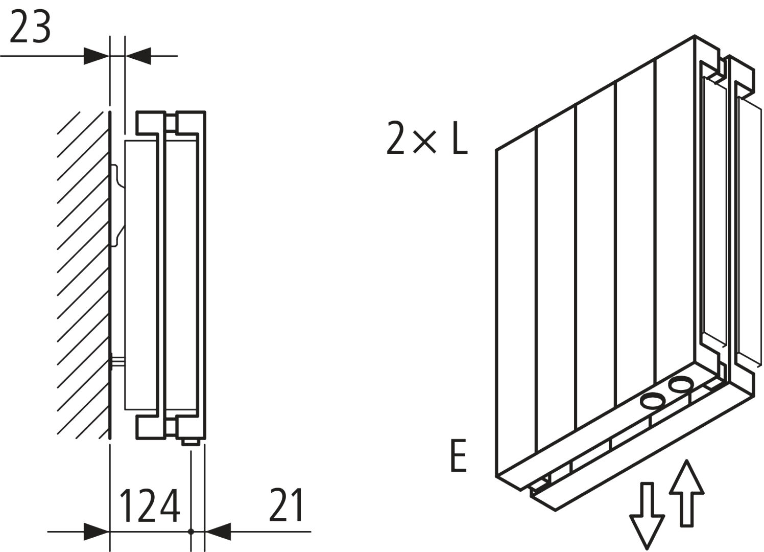 Kermi Heizwand HVN Typ22 BH2200x122x630 QN2860, RAL9016, 6 bar, ANB12