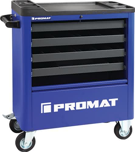 Werkstattwagen B855xT400xH895mm 300 kg 4 Schubl.Stahlbl.PROMAT Werkstattwagen B855xT400xH895mm 300 kg 4 Schubl.Stahlbl.PROMAT