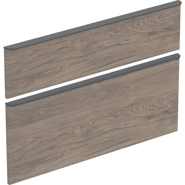 Geberit Schubladenfronten (2 St.) mit Griffe Nussbaum, zu SmyleS WTU B: 90cm