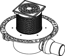 TECEdrainpoint S 122 Ablaufset Norm Seal System Univ. fl. Edelst. Rostrahmen