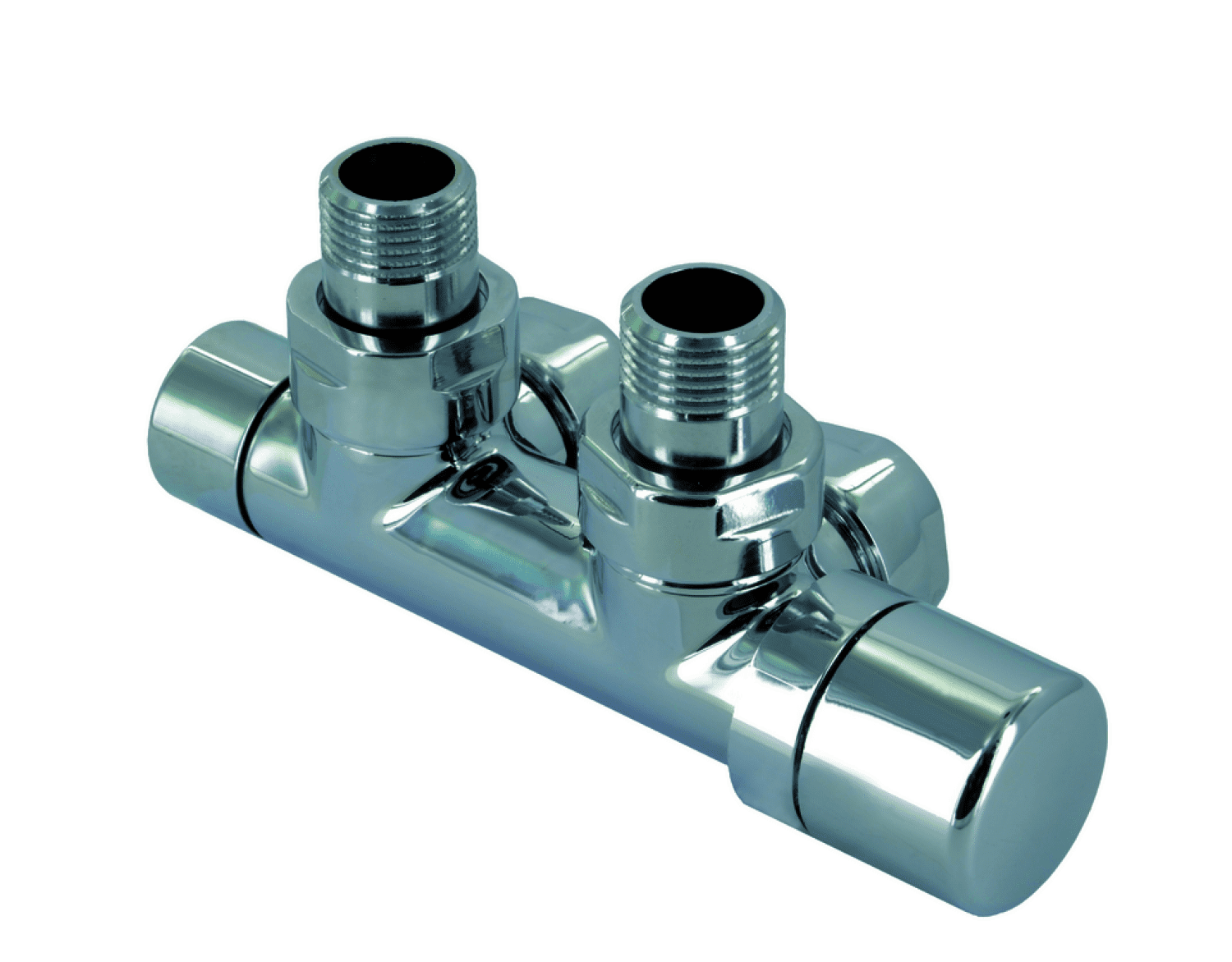 ZE Anschluss-Armatur Set P Eckform Thermostatkopf rechts, chrom