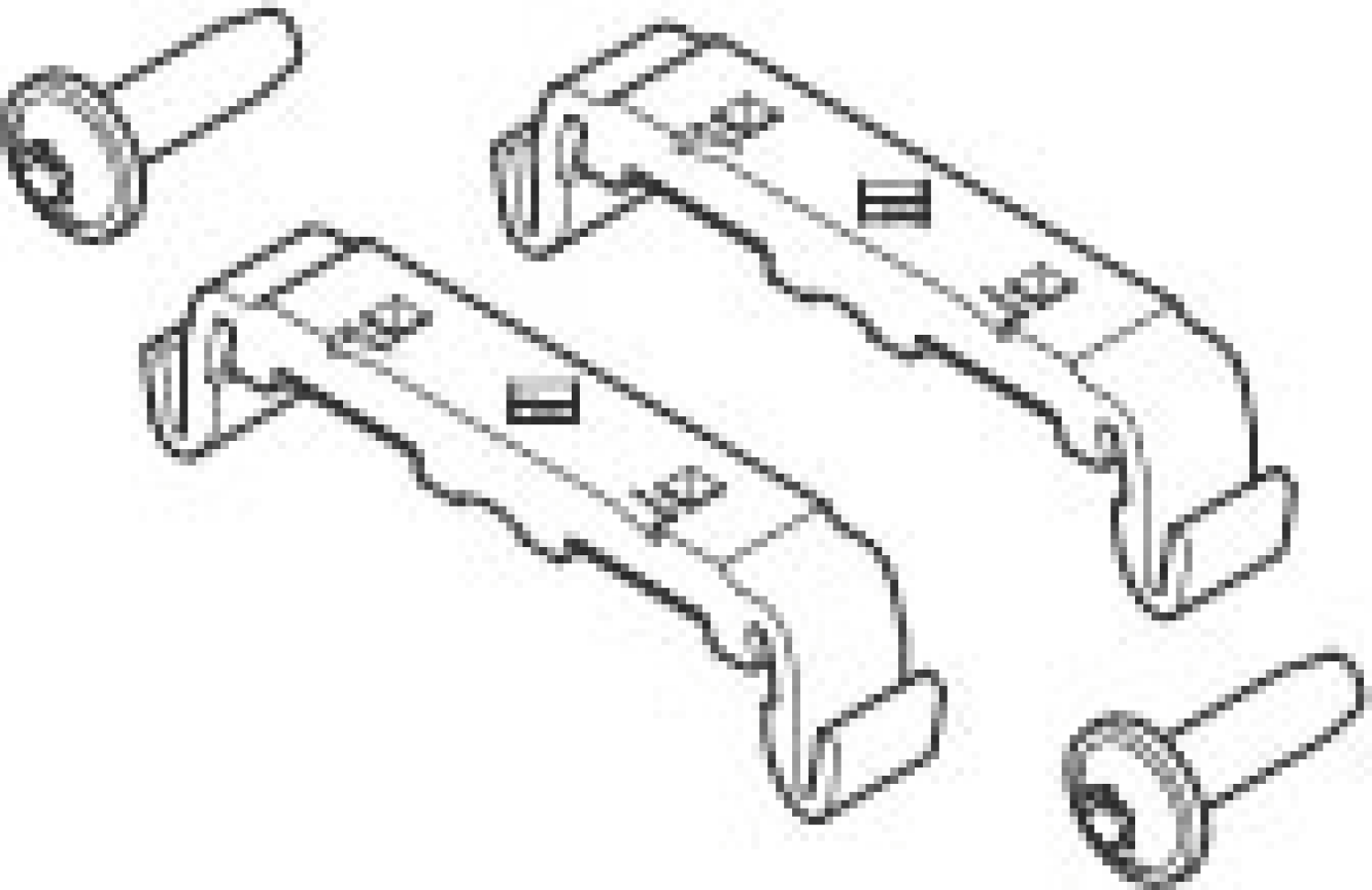 DO Bef. Befestigungssatz Montagefuss ERSATZTEILE 90175801700 43 x 7 x 11 mm