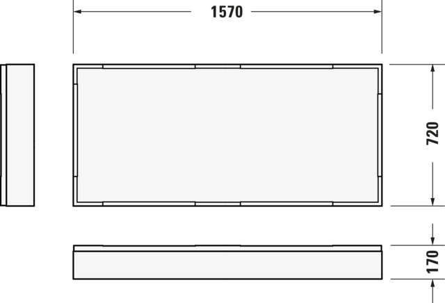DU D-Code Duschwanne, Rechteckig, 1600x750x85 mm, Weiß, Sanitäracryl, Anti