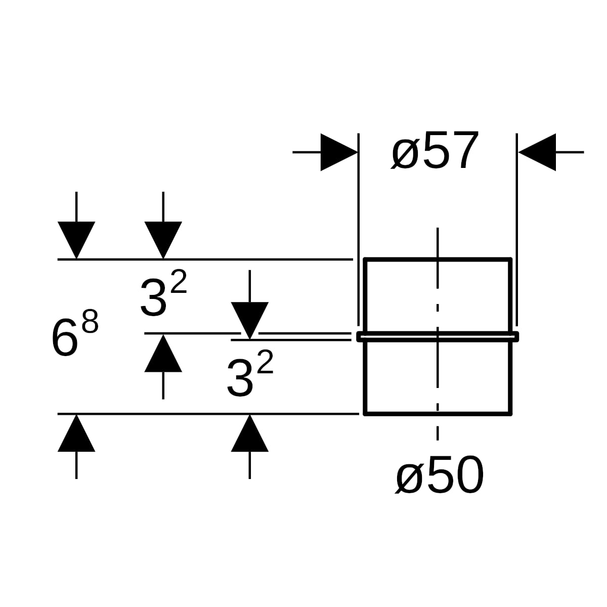 Geberit PE Bundbüchse d50