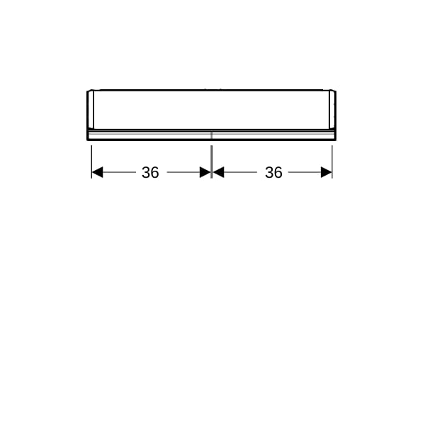 Geberit ONE Spiegelschrank mit Ni/Comf.Light 2 Türen, AP-Mont., 75x90x15cm, alu.