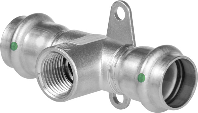 Viega Wandscheiben-T-Stück SC Sanpress Inox 2317.3 in 15mmxRp1/2x15mm Edelstahl