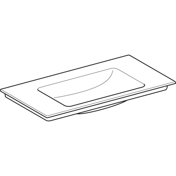 Geberit ONE Möbelwaschtisch 90x48 cm o.Hl., o.Ül., weiß, KeraTect