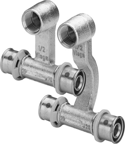 Viega Anschlussset mit SC Sanfix P 2173 in 16mm x G1/2 x 16mm Rg vernickelt
