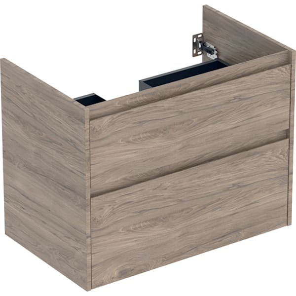 Geberit Unterschrank für MWT, 2 Schubladen B:80cm, Nussbaum hickory